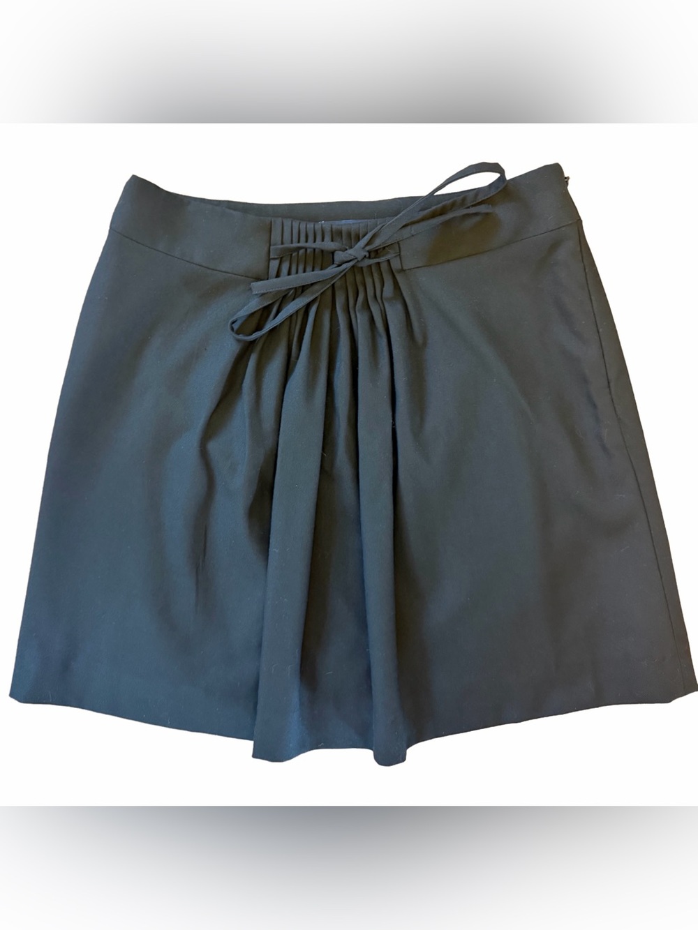 GAP Black Pleated Tie-Front Skirt